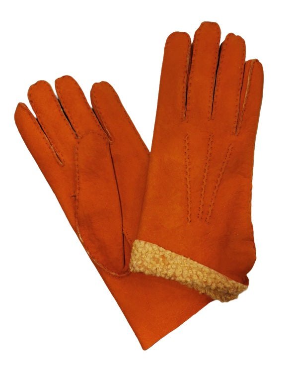 Guanto uomo in merinos Pelletteria Allegrini Filippo G208 arancio - Pelletteria Allegrini