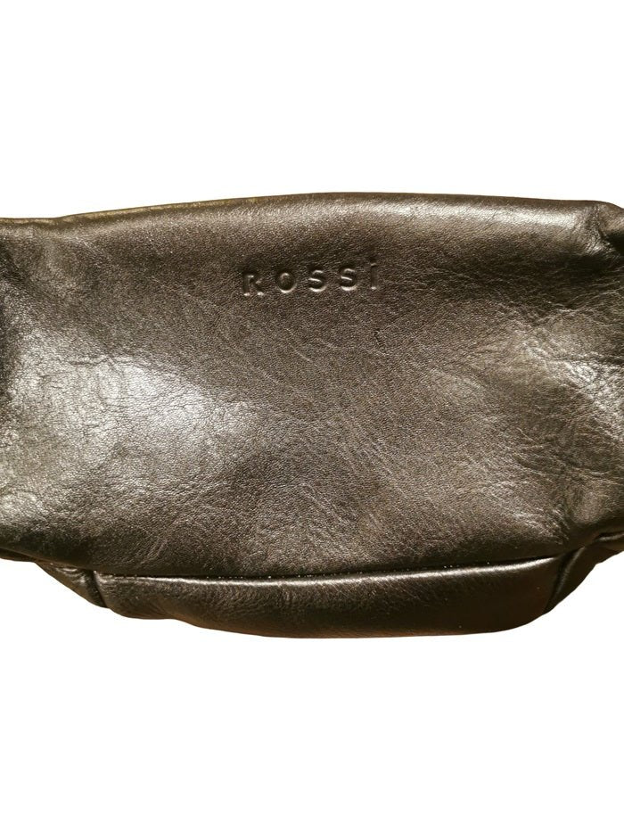 Marsupio grande in pelle Bruno Rossi RH42 Nero - Pelletteria Allegrini
