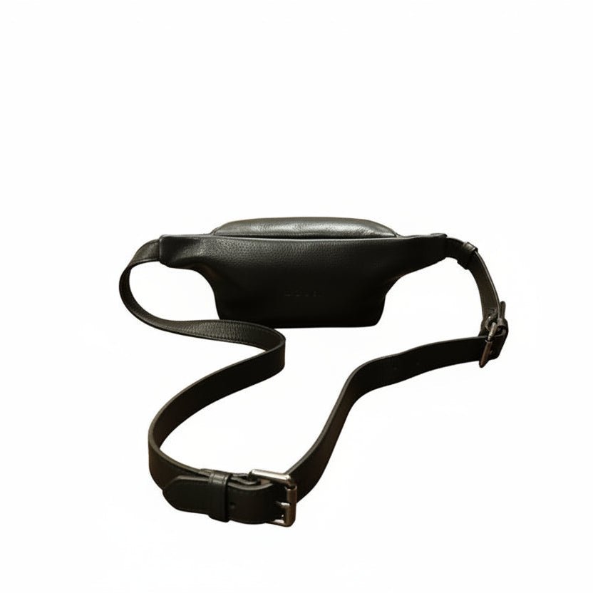 Marsupio in pelle Bruno Rossi R260 Nero - Pelletteria Allegrini