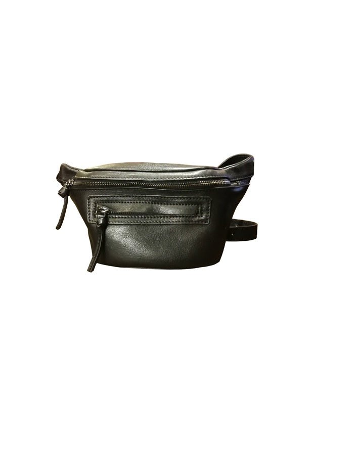 Marsupio in pelle Bruno Rossi R260 Nero - Pelletteria Allegrini