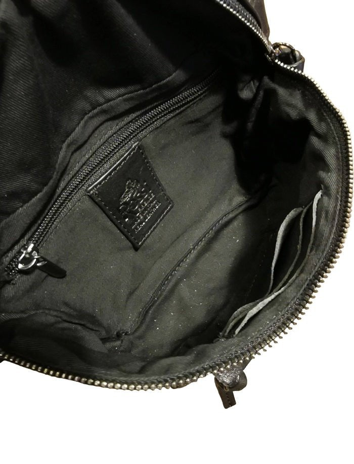 Marsupio in pelle Bruno Rossi R260 Nero - Pelletteria Allegrini