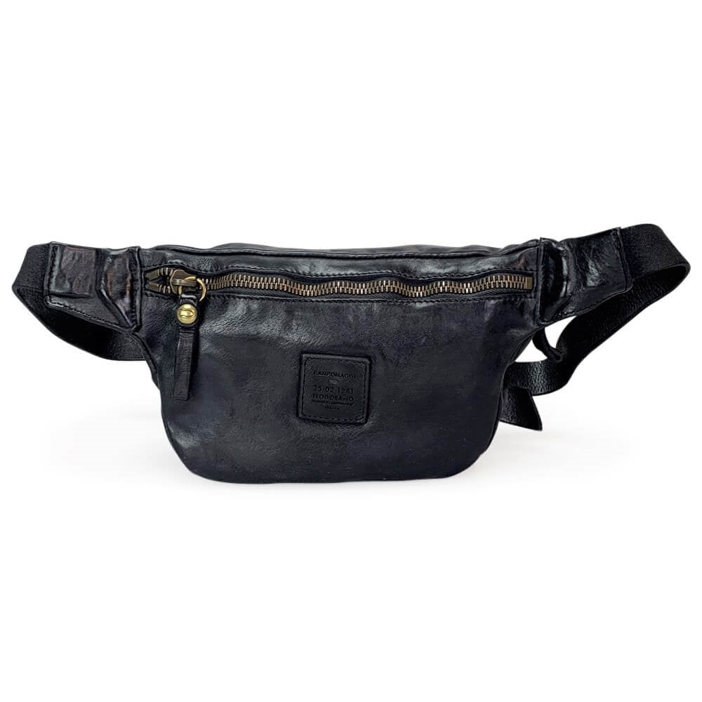 Marsupio in pelle Campomaggi C018420ND X0001 nero - Pelletteria Allegrini