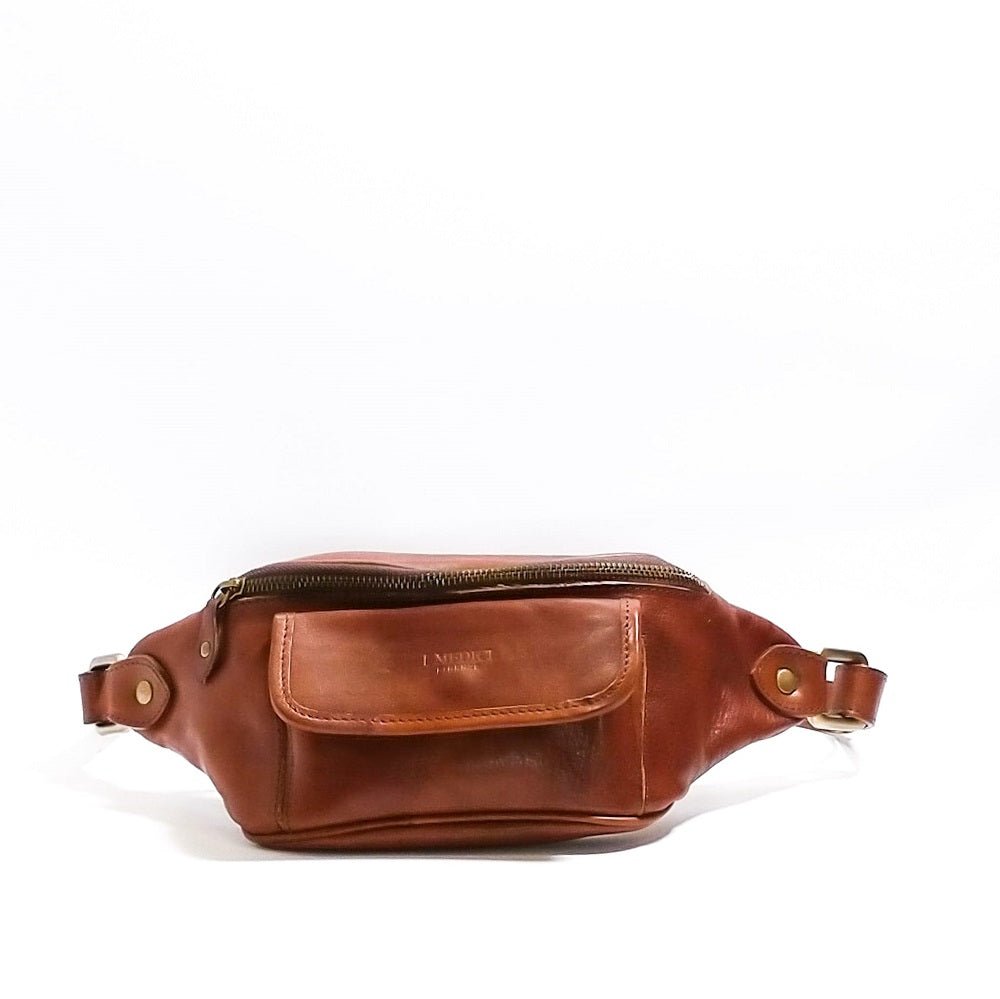 Marsupio in pelle I Medici 63/0830 Testa di moro - Pelletteria Allegrini