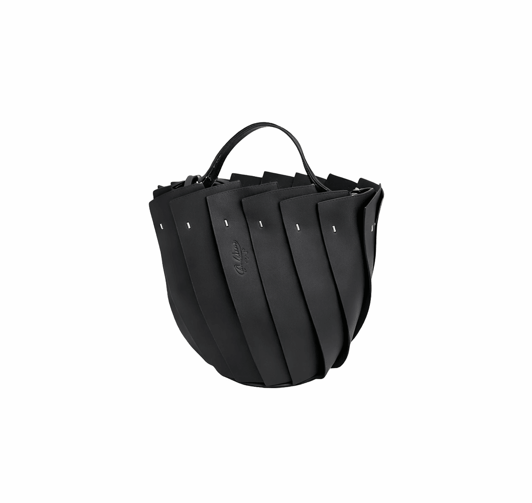 Mini secchiello in pelle Opera Boldrini 07371 nero - Pelletteria Allegrini
