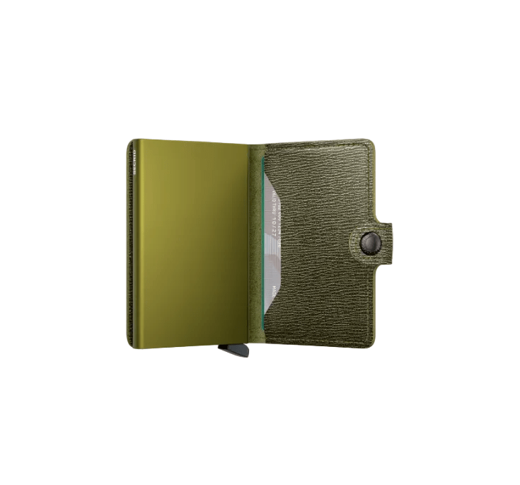 Miniwallet Crisple SECRID MC - verde oliva - Pelletteria Allegrini