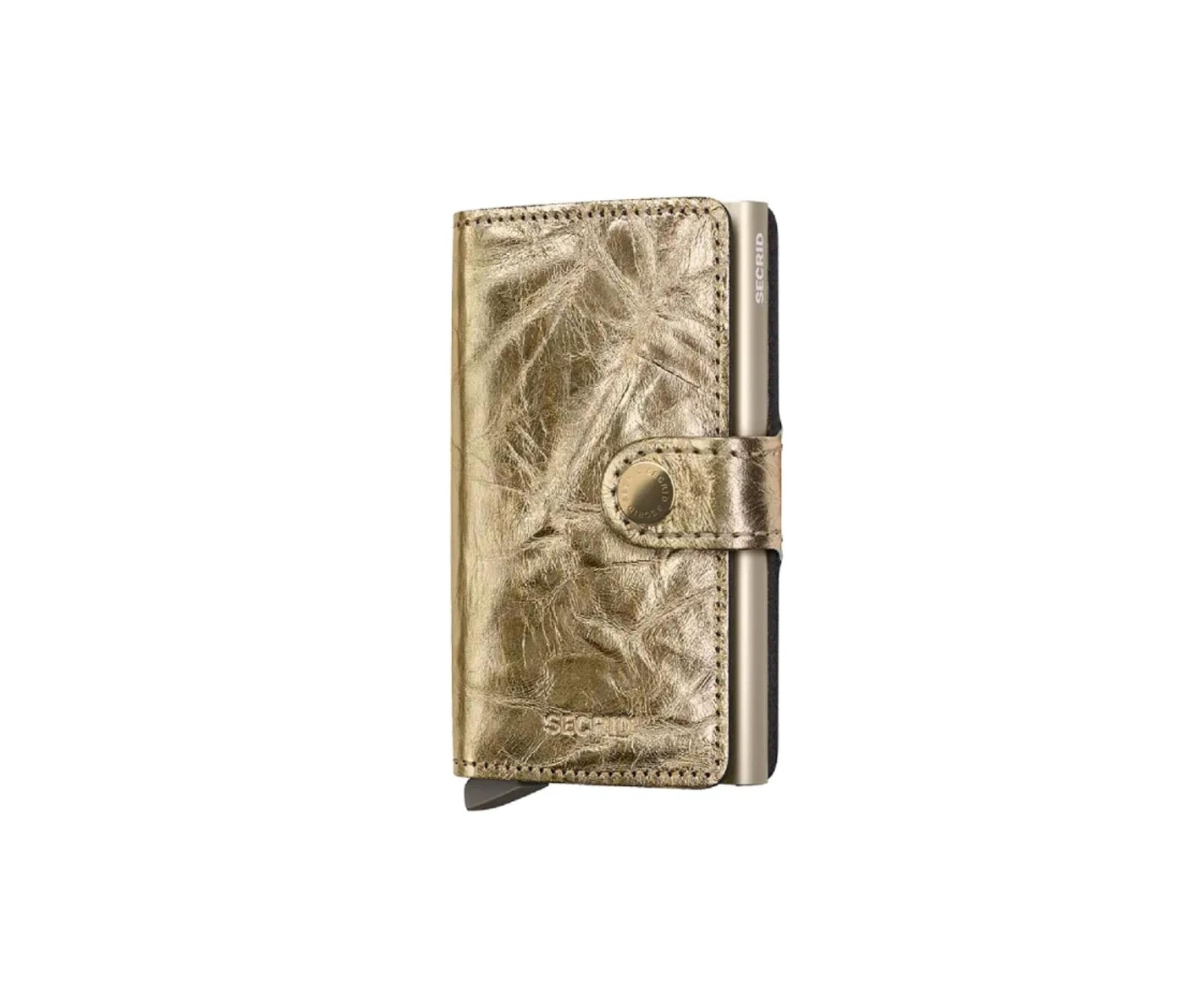 Miniwallet Crunch SECRID MCR - Gold - Pelletteria Allegrini