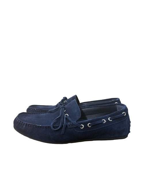 Mocassino camoscio uomo Pelletteria Allegrini Filippo 3744 Blu - Pelletteria Allegrini