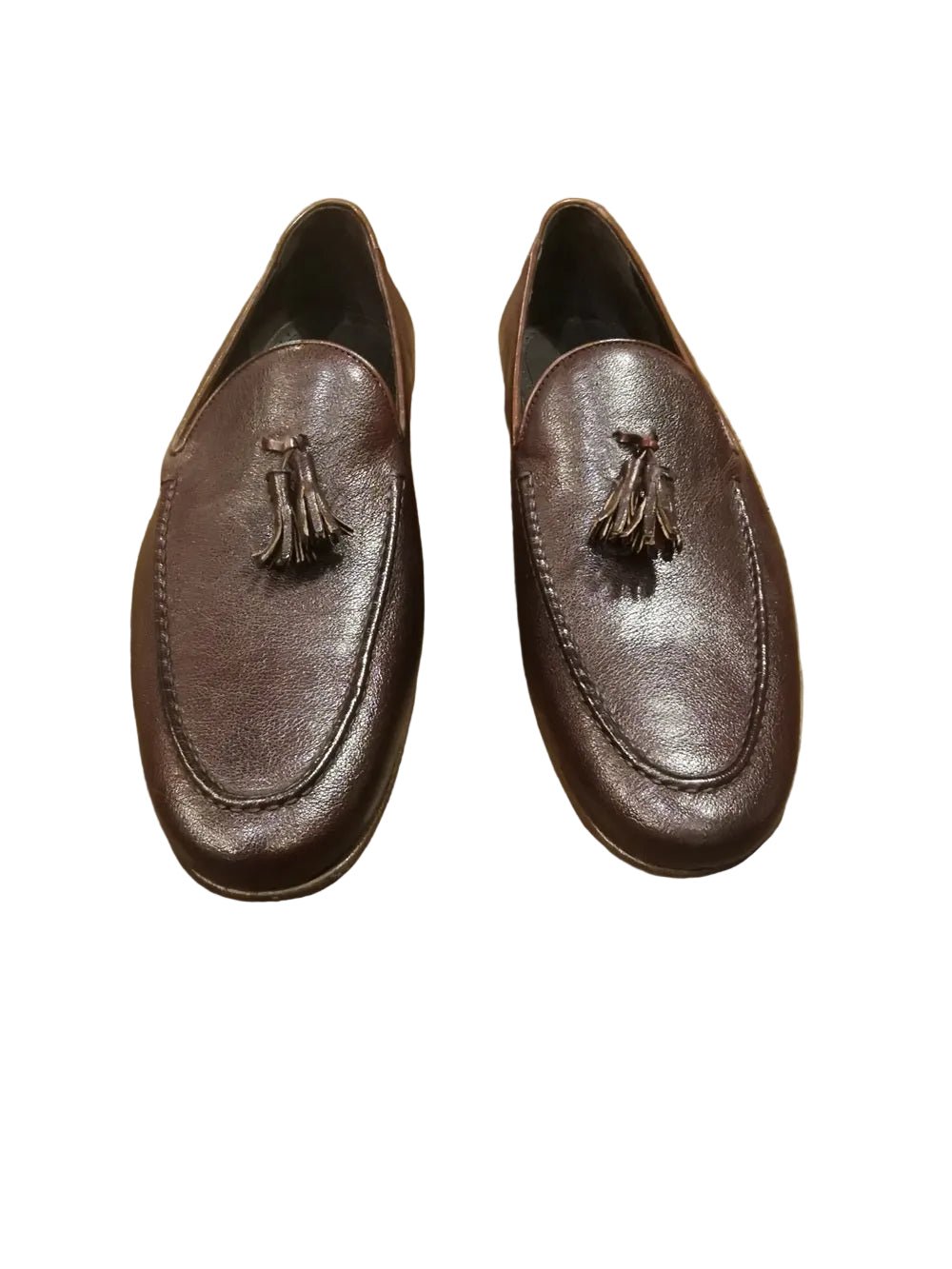 Mocassino da uomo in pelle con nappine Pelletteria Allegrini Filippo TISSI Sigaro - Pelletteria Allegrini