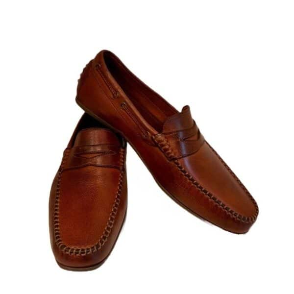 Mocassino da uomo in pelle Pelletteria Allegrini Filippo 2515 coker - Pelletteria Allegrini