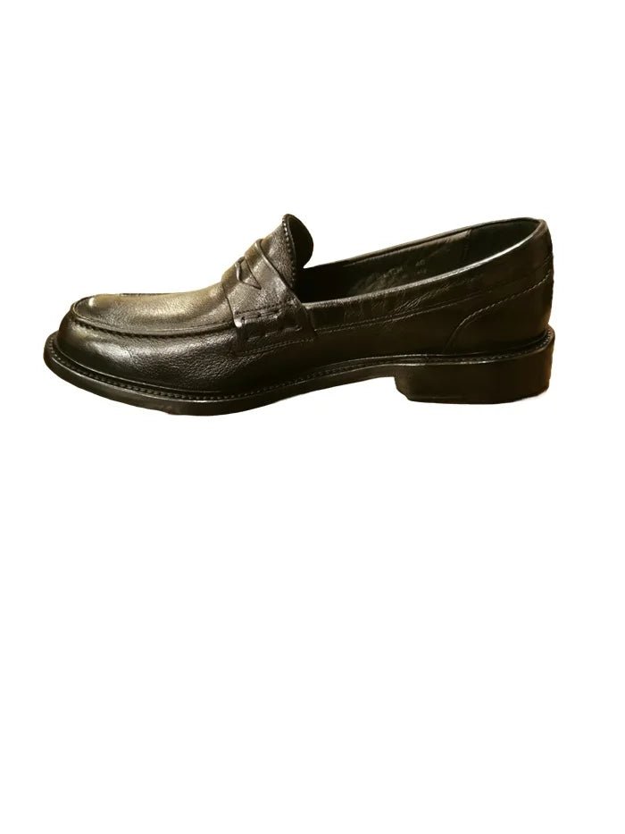 Mocassino donna in pelle di bufalo Pelletteria Allegrini Filippo BLERA Nero - Pelletteria Allegrini