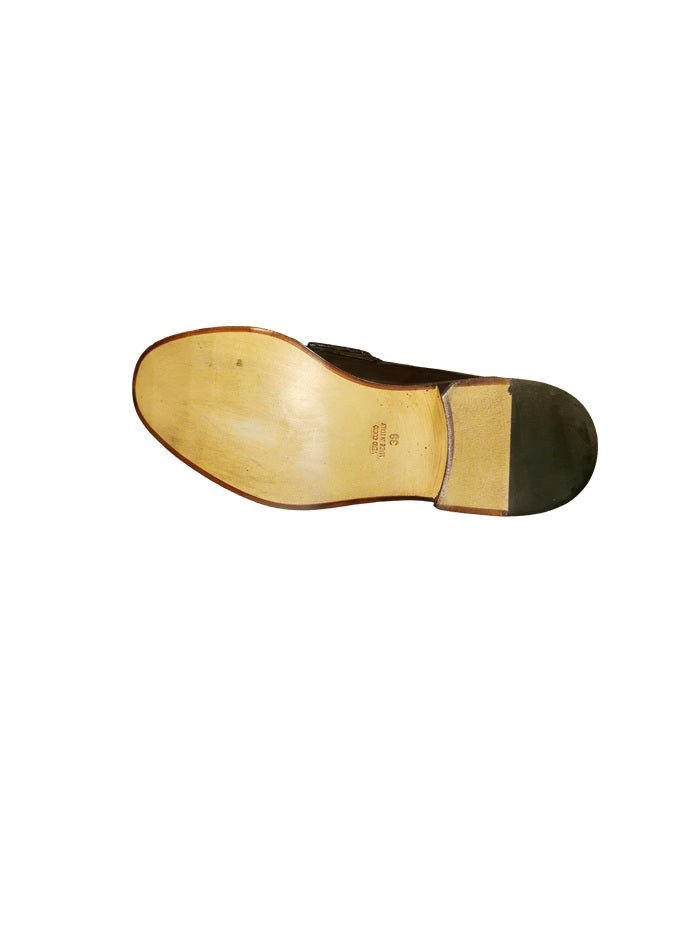 Mocassino donna in pelle Pelletteria Allegrini Filippo ZARA Bordeaux - Pelletteria Allegrini