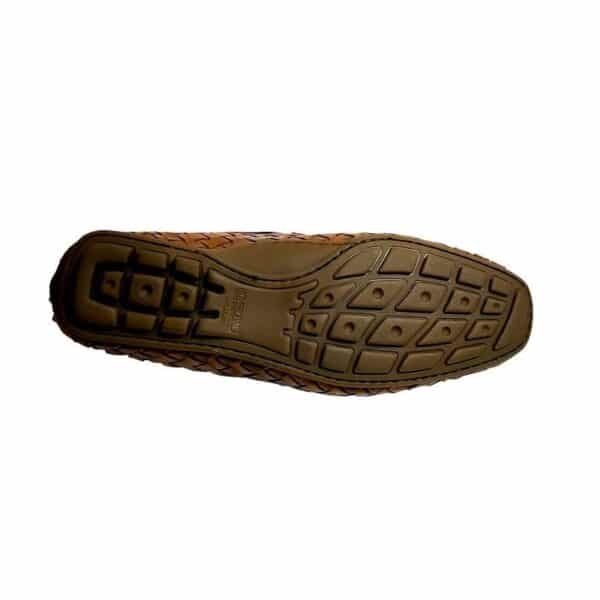Mocassino intrecciato uomo in pelle Pelletteria Allegrini Filippo A748 cerro - Pelletteria Allegrini