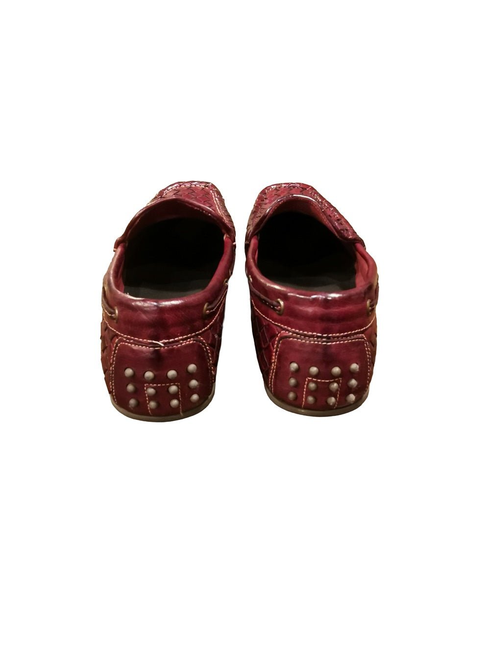 Mocassino intrecciato uomo in pelle Pelletteria Allegrini Filippo A748 Fegato - Pelletteria Allegrini