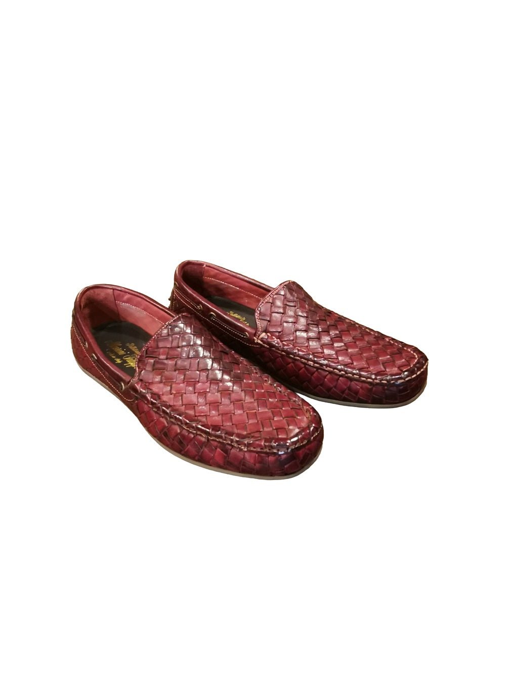 Mocassino intrecciato uomo in pelle Pelletteria Allegrini Filippo A748 Fegato - Pelletteria Allegrini
