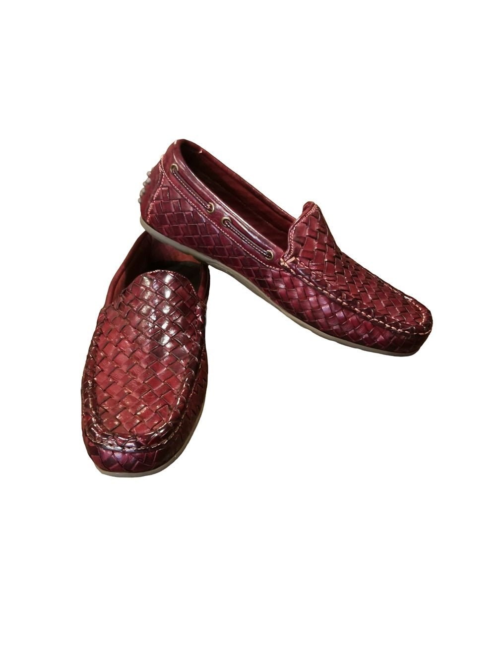 Mocassino intrecciato uomo in pelle Pelletteria Allegrini Filippo A748 Fegato - Pelletteria Allegrini