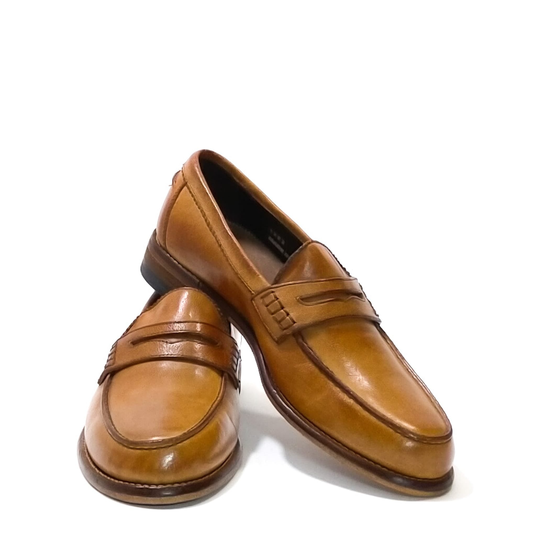Mocassino uomo in pelle Pelletteria Allegrini Filippo 1253 cuoio - Pelletteria Allegrini