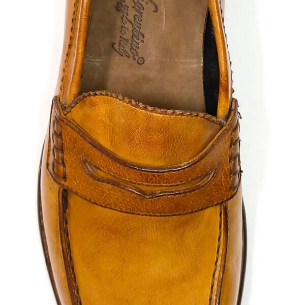 Mocassino uomo in pelle Pelletteria Allegrini Filippo 1253 cuoio - Pelletteria Allegrini