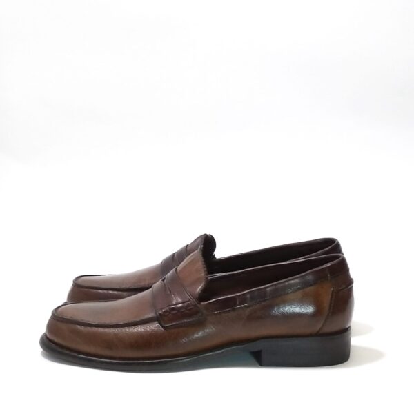 Mocassino uomo in pelle Pelletteria Allegrini Filippo 1253 Marrone - Pelletteria Allegrini