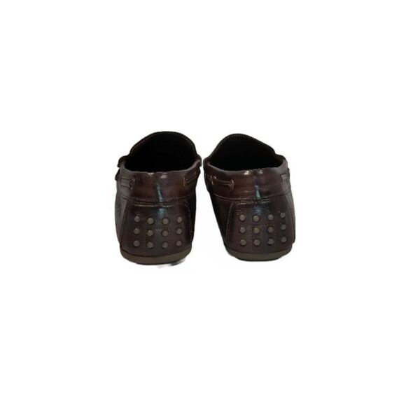 Mocassino uomo in pelle Pelletteria Allegrini Filippo 2515 Testa di moro - Pelletteria Allegrini
