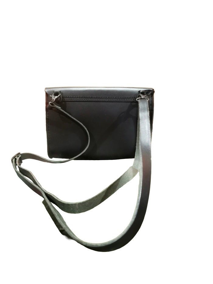 Pochette rigida in pelle Pelletteria Allegrini Filippo 1620 Nero - Pelletteria Allegrini