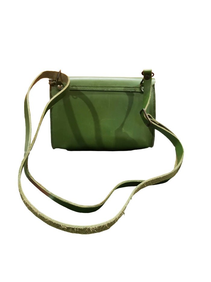 Pochette rigida in pelle Pelletteria Allegrini Filippo 1620 Verde militare - Pelletteria Allegrini