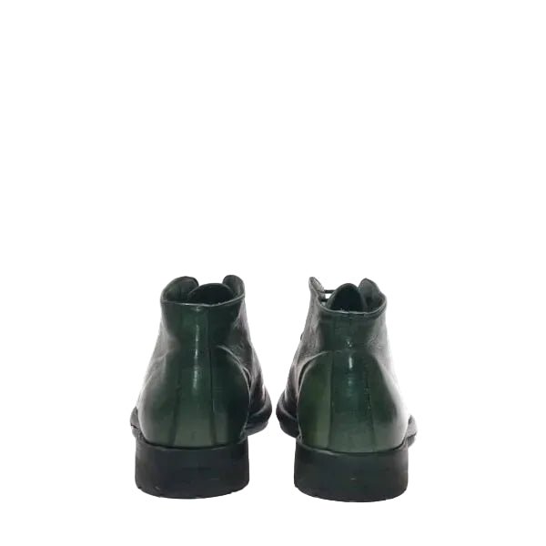 Polacchino uomo in pelle di bufalo Pelletteria Allegrini Filippo A477 Verde - Pelletteria Allegrini