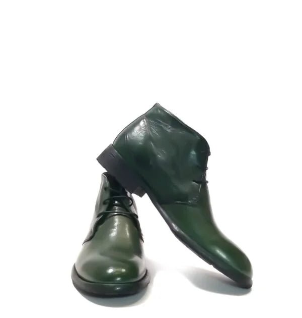 Polacchino uomo in pelle di bufalo Pelletteria Allegrini Filippo A477 Verde - Pelletteria Allegrini