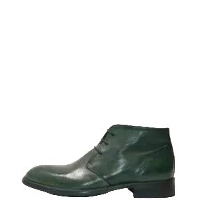 Polacchino uomo in pelle di bufalo Pelletteria Allegrini Filippo A477 Verde - Pelletteria Allegrini