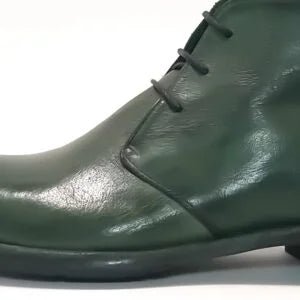 Polacchino uomo in pelle di bufalo Pelletteria Allegrini Filippo A477 Verde - Pelletteria Allegrini