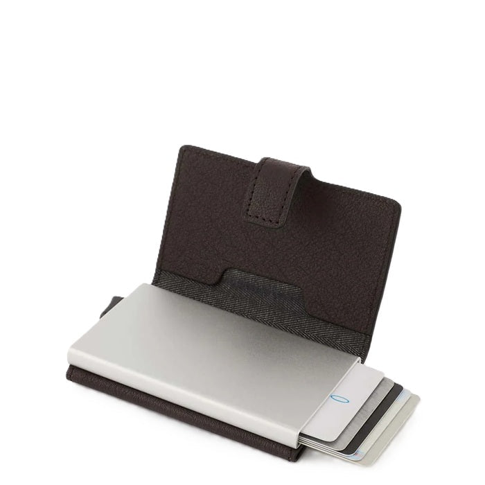 Portacarte automatico uomo Piquadro PP5649B3R Testa di moro - Pelletteria Allegrini