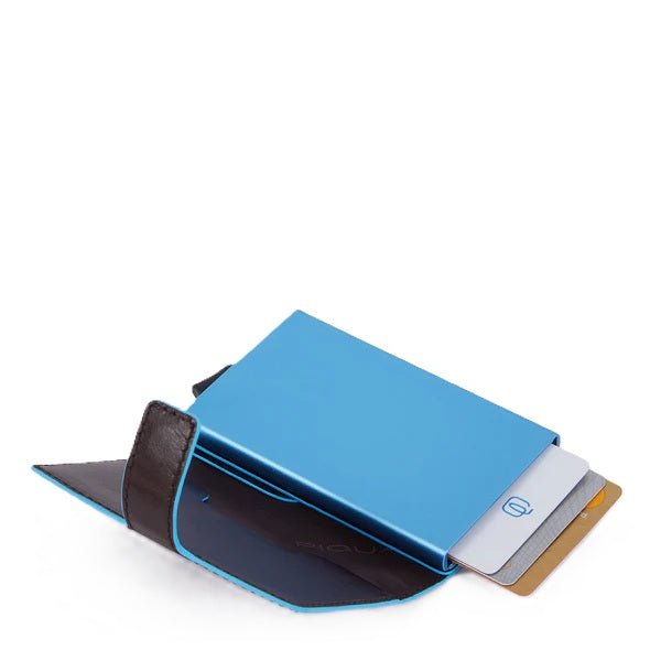 Portacarte in alluminio e pelle Piquadro PP5649B2BLR Mogano - Pelletteria Allegrini