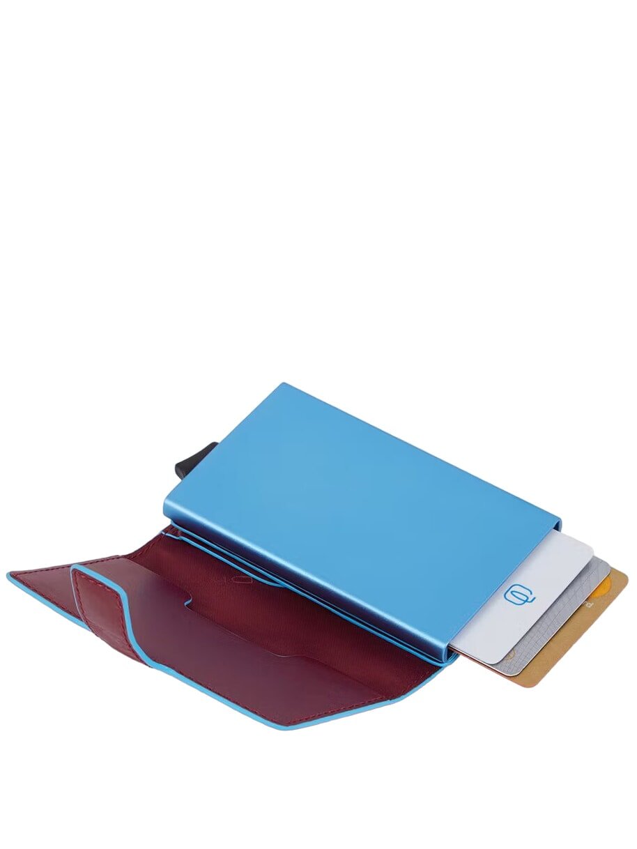 Portacarte in alluminio e pelle Piquadro PP5649B2BLR Rosso - Pelletteria Allegrini