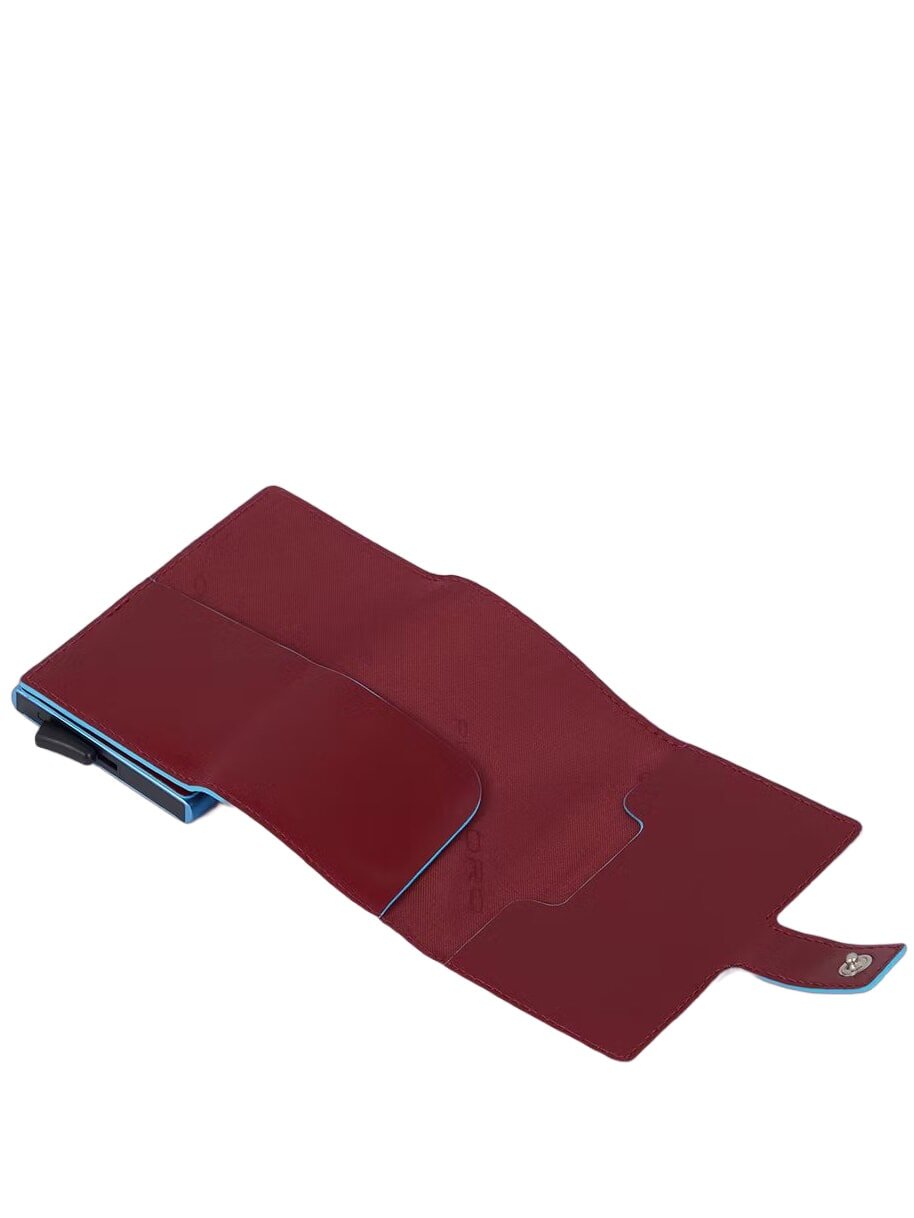 Portacarte in alluminio e pelle Piquadro PP5649B2BLR Rosso - Pelletteria Allegrini
