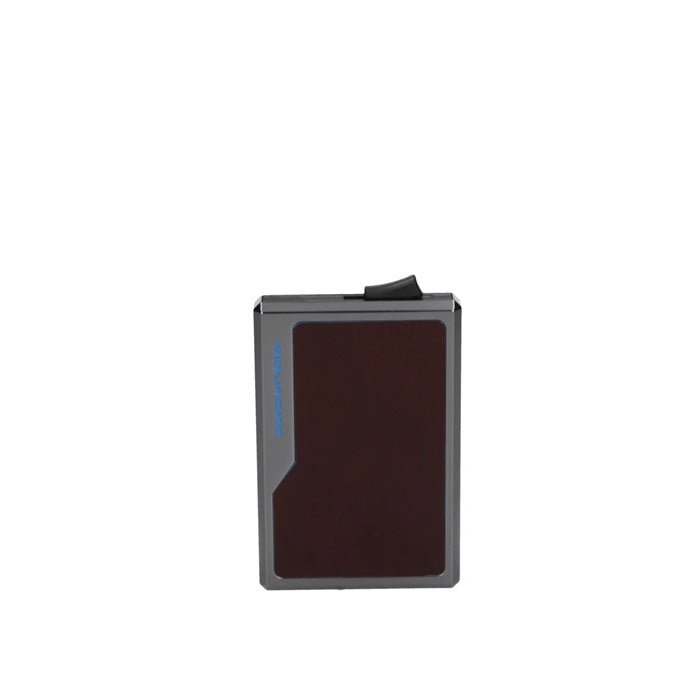 Portacarte in alluminio e pelle Piquadro PP7072B2R Mogano - Pelletteria Allegrini