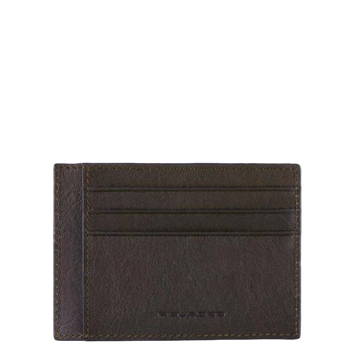Portacarte uomo sottile Piquadro PP2762B3R Testa di moro - Pelletteria Allegrini