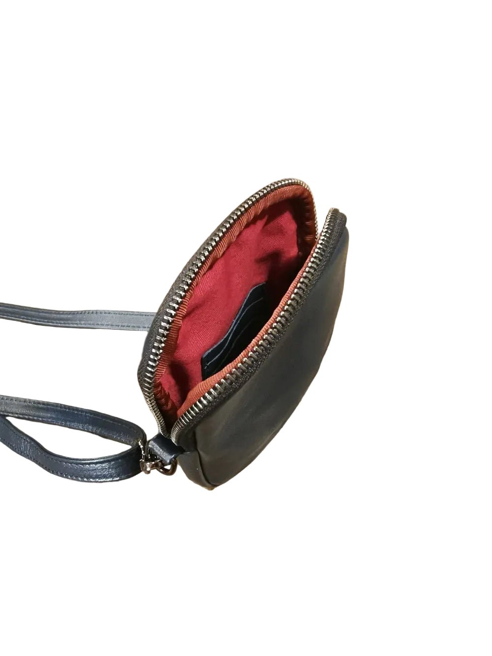 Portacellulare in pelle morbida Bruno Rossi R272 Blu - Pelletteria Allegrini