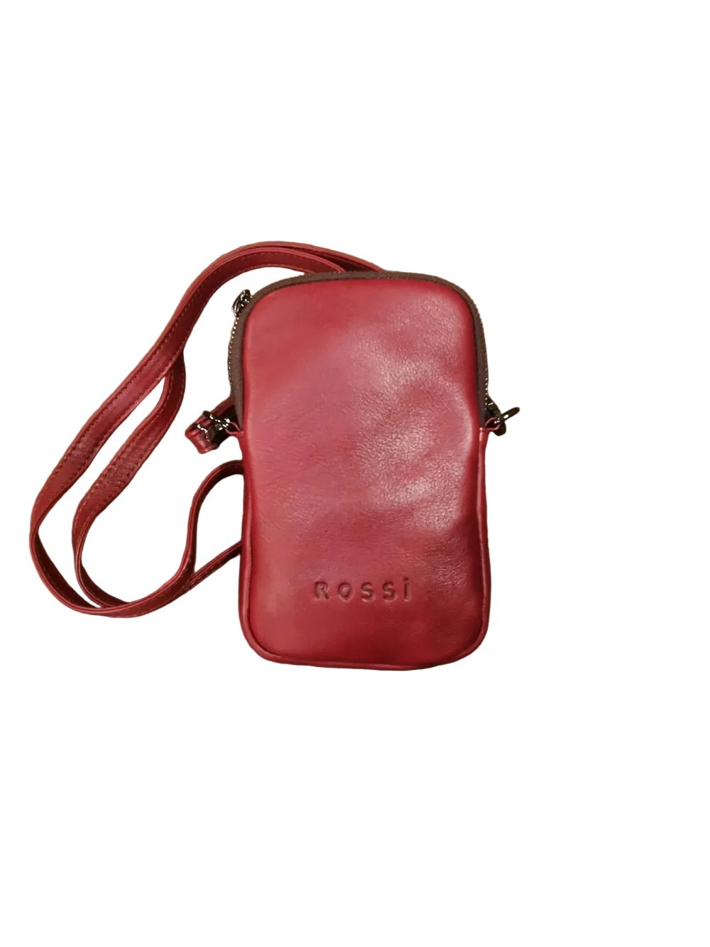 Portacellulare in pelle morbida Bruno Rossi R272 Bordeaux - Pelletteria Allegrini