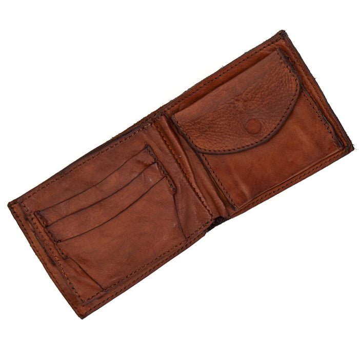 Portafoglio con p.carte in pelle Campomaggi C014560ND X0001 cognac - Pelletteria Allegrini