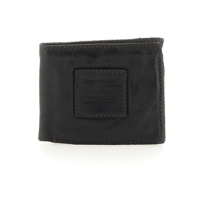 Portafoglio con p.carte in pelle Campomaggi C014580ND X2298 NERO - Pelletteria Allegrini