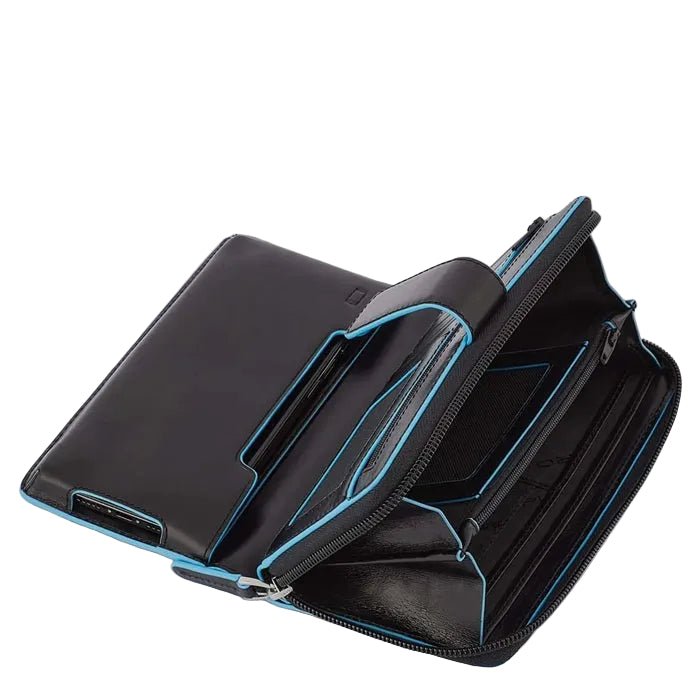 Portafoglio donna in pelle Piquadro PD1354B2R Nero - Pelletteria Allegrini
