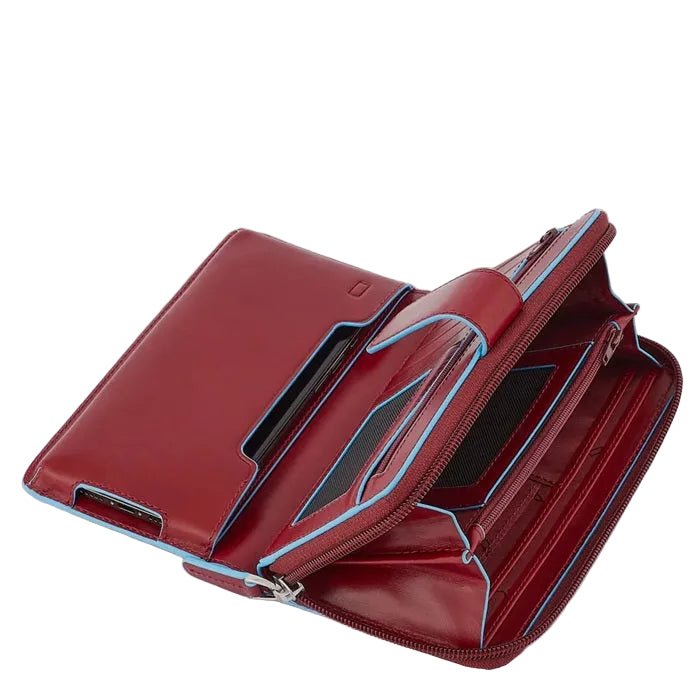 Portafoglio donna in pelle Piquadro PD1354B2R Rosso - Pelletteria Allegrini