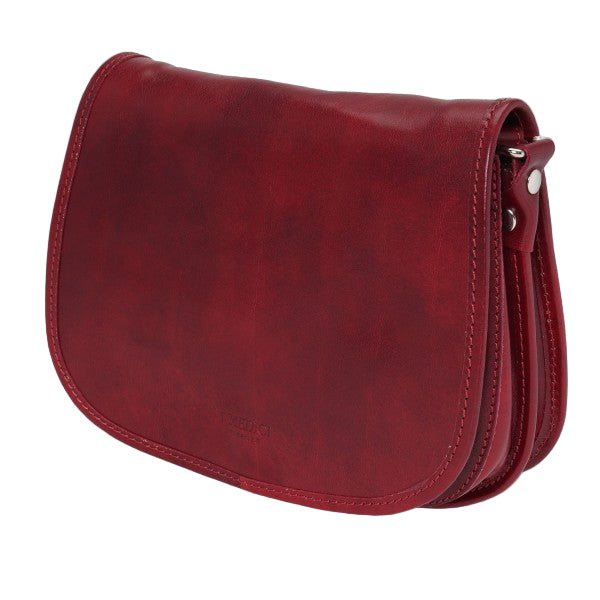 Postina stondata in pelle I Medici 63/3400 rosso - Pelletteria Allegrini
