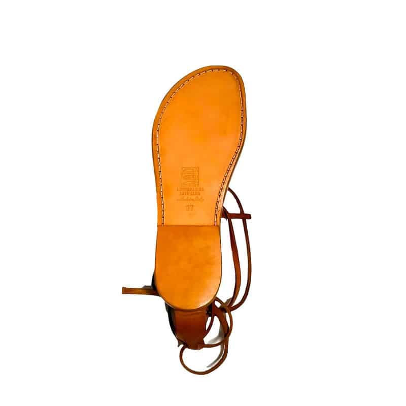 Sandali in cuoio alla schiava donna Pelletteria Allegrini Filippo 519D cuoio - Pelletteria Allegrini