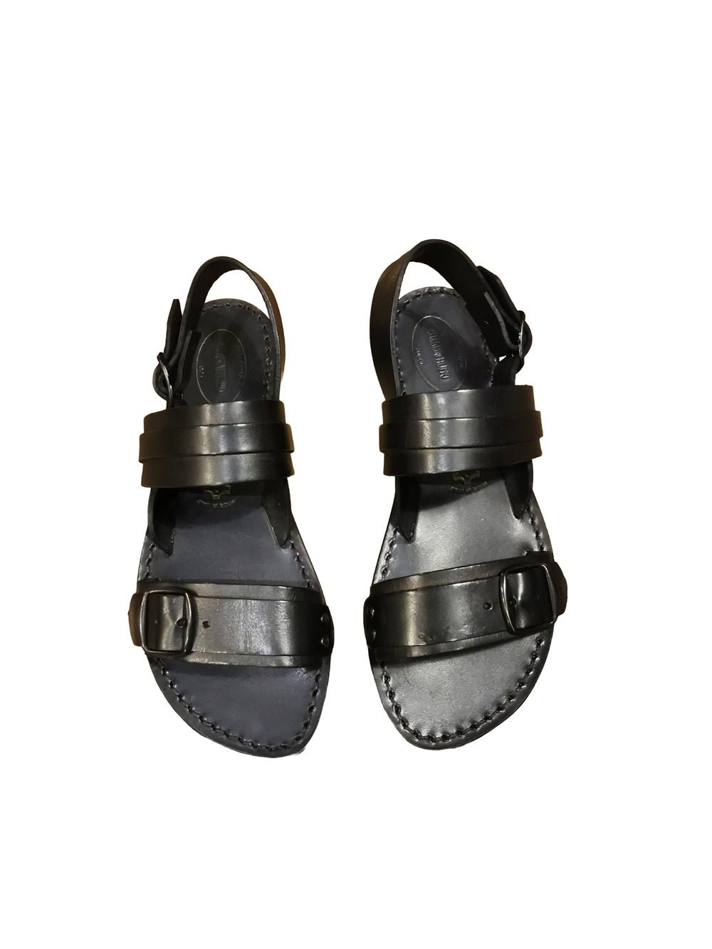 Sandalo con fibbie da donna Pelletteria Allegrini Filippo 700XD Nero - Pelletteria Allegrini