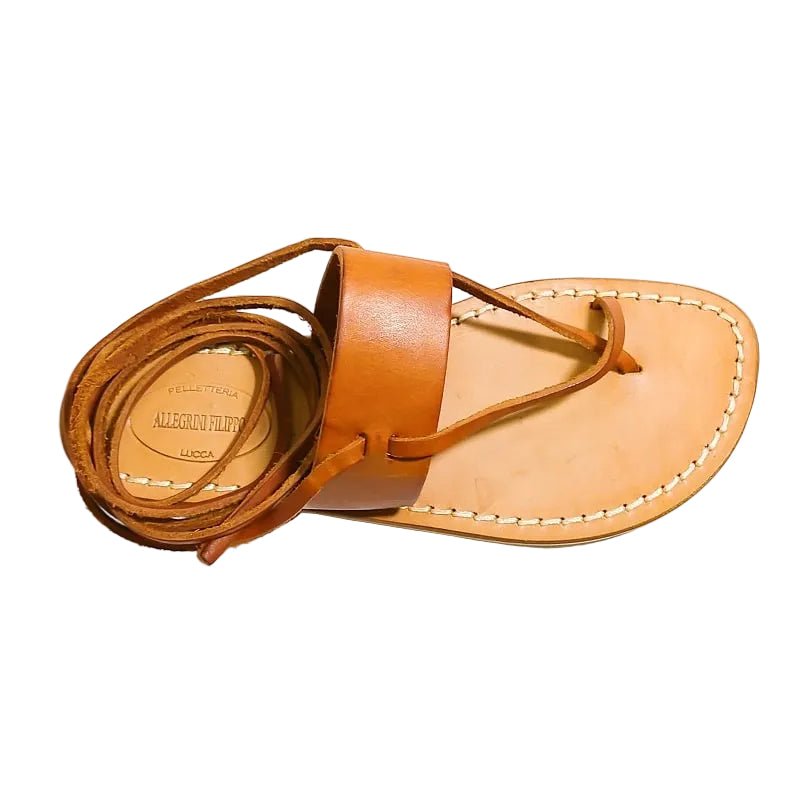 Sandalo in cuoio alla schiava donna Pelletteria Allegrini Filippo 524D cuoio - Pelletteria Allegrini