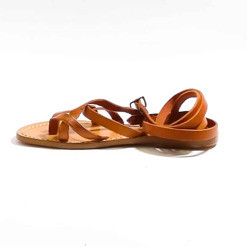 Sandalo in cuoio alla schiava donna Pelletteria Allegrini Filippo 588D cuoio - Pelletteria Allegrini