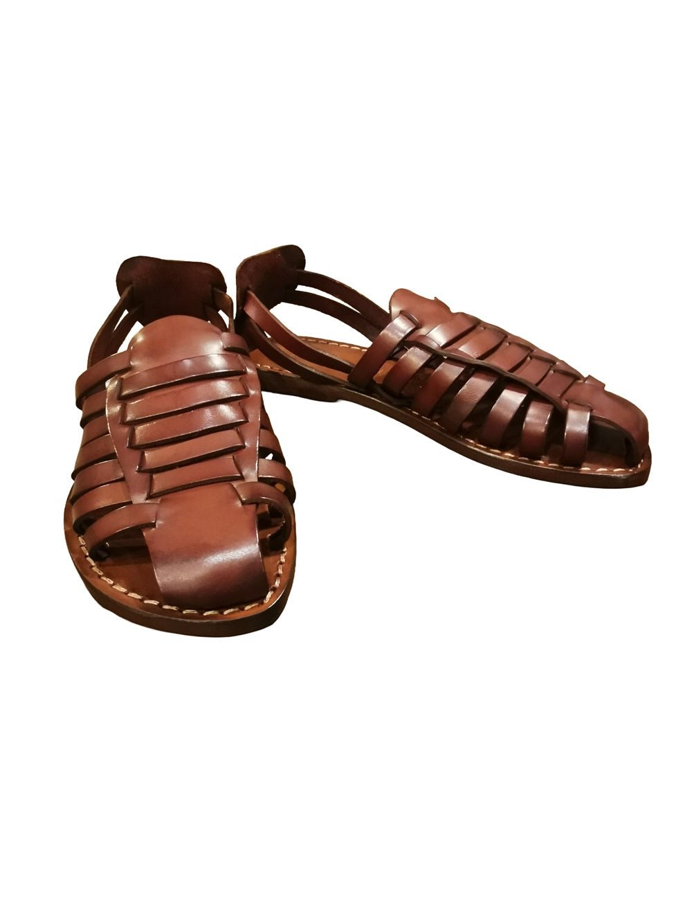 Sandalo in cuoio da donna Pelletteria Allegrini Filippo 520D Chianti - Pelletteria Allegrini