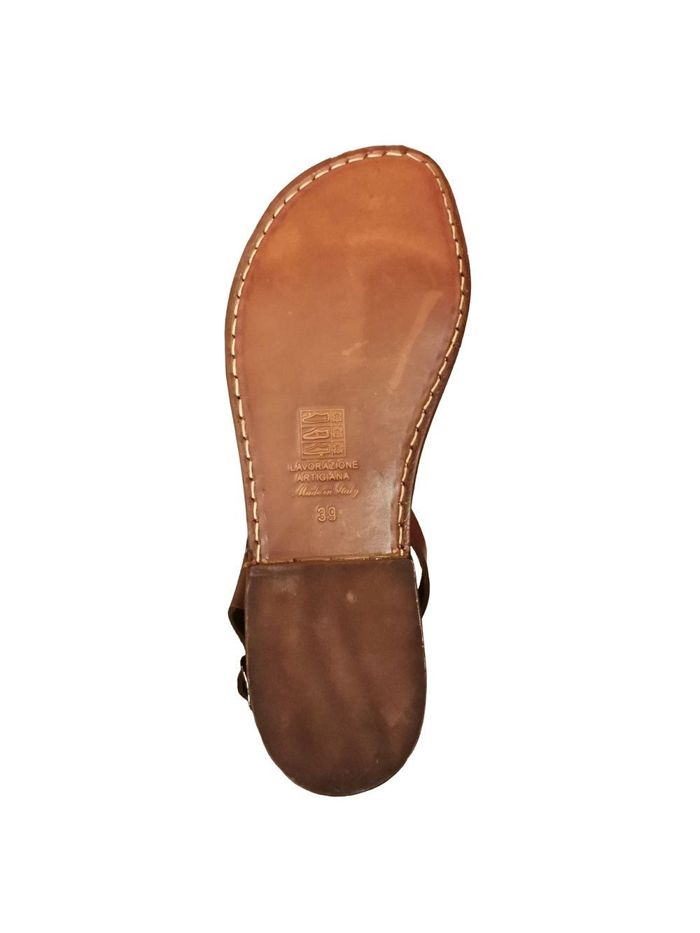 Sandalo in cuoio donna con laccio Pelletteria Allegrini Filippo 527D Chianti - Pelletteria Allegrini