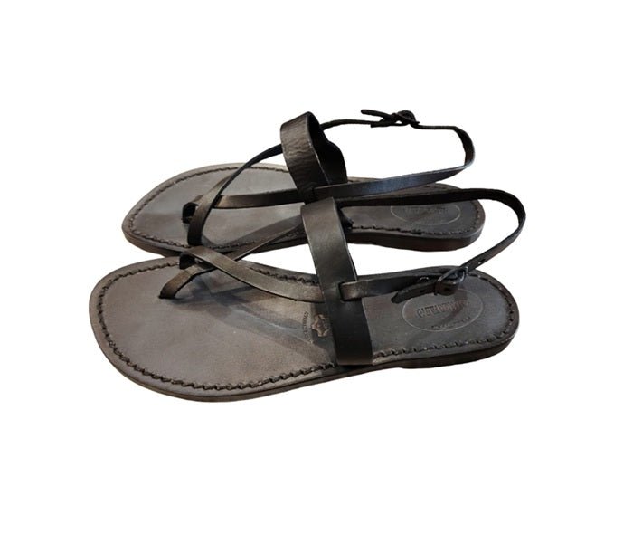 Sandalo infradito in cuoio donna Pelletteria Allegrini Filippo 538XD nero - Pelletteria Allegrini