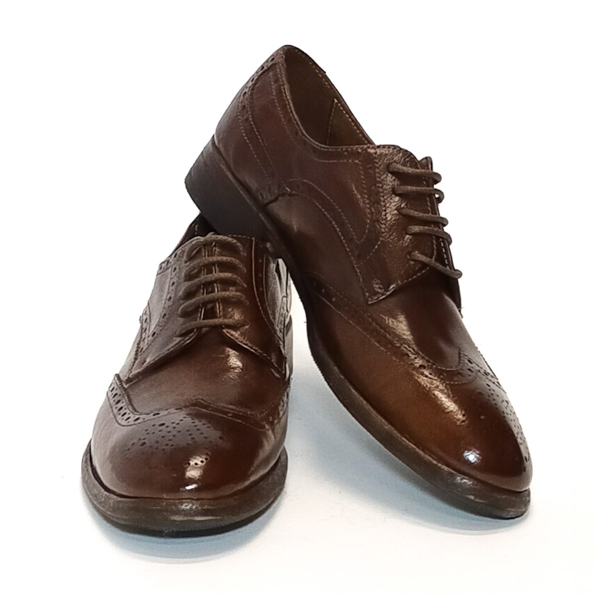 Scarpa donna in pelle Pelletteria Allegrini Filippo D641 Marrone - Pelletteria Allegrini